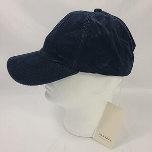 NWT Sunspel Corduroy Cap Navy Blue OS